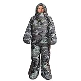 Mummy Sleeping Bag Humanoid Outdoor Camping Sleeping Bag Winter Indoor Outdoor Portable Ultralight Warm Adult Windproof Sleeping Bag Gamouflage