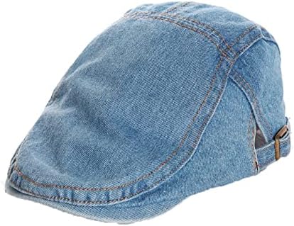 Newsboy Hats for Kids Denim Newsboy Cap for Boys Beret Cap Vintage Stripe Beret Hat Kids Newsboy Hat Cabbie Ivy Hat Denim Medium