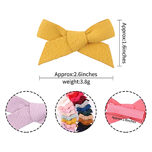 40Pcs Baby Girls Hair Bows Clips Wool Felt Alligator Barrettes Hair Accessories For Kids Toddlers School Girls Teens,2.6 Inches #TOP2