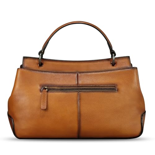 Genuine Leather Handbag Satchel for Women Retro Leather Crossbody Bag Pouch Vintage Ladies Handbag Purse - Image 4