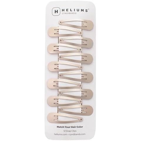 Heliums Ash Blonde Metal Hair Barrettes - 12 Count Cover