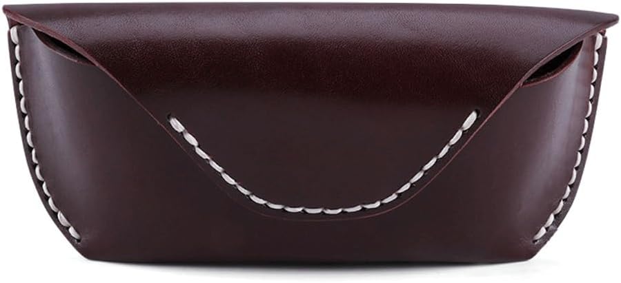 Leather Eyewear Cover Sunglasses Case for Women Men Reading Glasses Box with Metal Buckle Eyeglass(D) image 2
