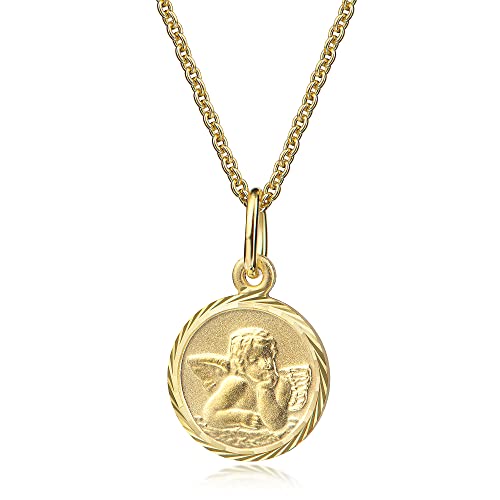Collier avec pendentif ange gardien Xaana - 10 mm - Incl. chaîne de 36/38 cm - Argent sterling 925...