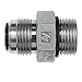 Brennan Industries F6400-16-12-O Steel Straight Flare-O Fitting, 1-5/16"-12 Male O-Ring Flare x 1-1/16"-12 Male O-Ring Boss