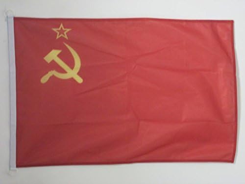 AZ FLAG USSR Nautical Flag 18'' x 12'', Red communist flags 30 x 45 cm, Banner 12x18 in for boat