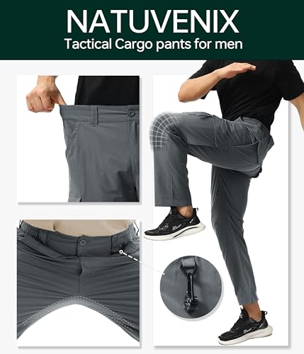 NATUVENIX Tactical Pants for Men, Ripstop Lightweight Cargo Work Pants - image 6