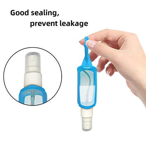 image for DARUNAXY Plastic Clear Spray Bottles Silicone Sleeve Transparent Leakp