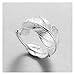 WOKEZ Bague Personnalité Silver Color Crystal Feuilles for Femmes Bijoux De Mariage Accessoires D'anneaux De Doigt Réglables (Main Stone Color : 17)