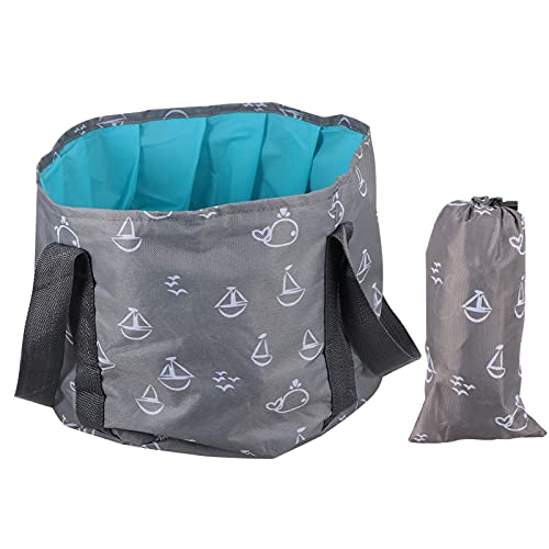 Spa Tub 17L Large Foot Bath Basin, Portable Travel Foot Bath Tub Foot Soaking Spa Basin Water Container for Home Travel Outdoor(Grey) Portable Bath