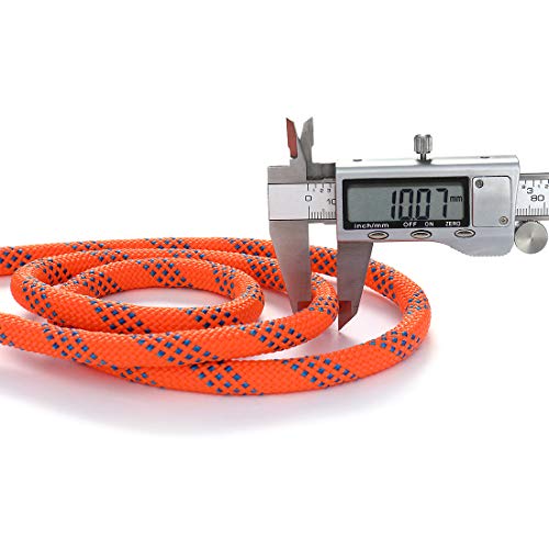 Ginee Outdoor 10Mm Static Rock Climbing Rope 65Ft Orange Safety Ropes Rescue Grappling Descender Escape Abseiling Rope Arborist Tree Climbing Fishing Rope #TOP1