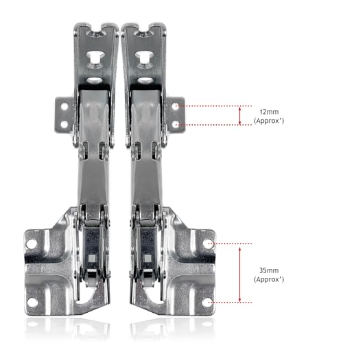 SPARES2GO Tür-Scharnier-Set für Einbau-Kühlschrank/-Gefrierschrank (Linke und Rechte Scharniere mit Codes: 3306 3702 3307 3703 5.0 41.5).