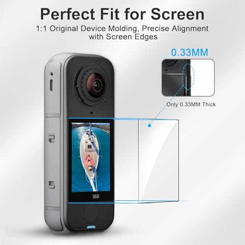 Image of VERTUS Premium Tempered Glass Screen Protector for Insta360 X4 Air Camera with Installation Kit, Ultra HD, 9H Hardness, Scratch Resistant