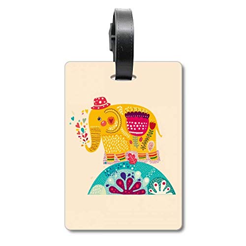 Étiquette d identification pour valise éléphant rose voyage