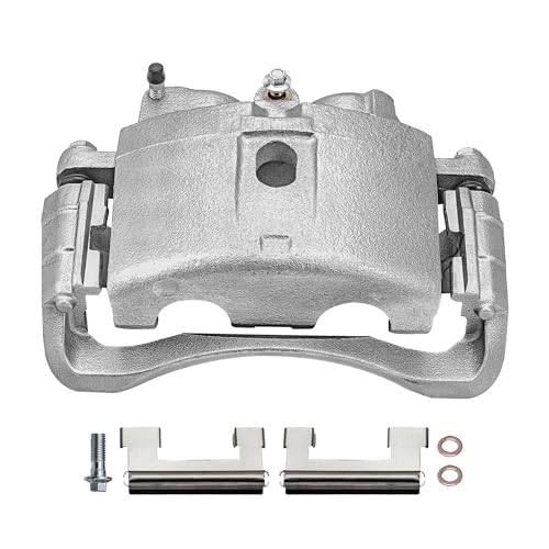 Image of Detroit Axle - Front Left Brake Caliper for Chevy Silverado 2500 HD 3500 HD GMC Yukon XL Savana 2500 3500 Cadillac DTS Deville Disc Brake Caliper w /Bracket