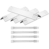 Grillflame 740-0780 Parts Heat Plates Grill Burner Replacement Parts for Kitchenaid 4 Burner Grill Parts 720-0745B 740-0781 Burners Heat Shields Steel Flame Tamer Parts Heat Tents Gas BBQ Accessories