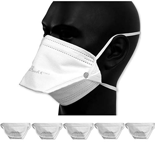 Preisvergleich Produktbild FFP3 Maske ohne Ventil / Atemschutzmaske Staubmaske Mundschutzmaske / CE zertifiziert nach EN149 NB 2163 / 5 Stück