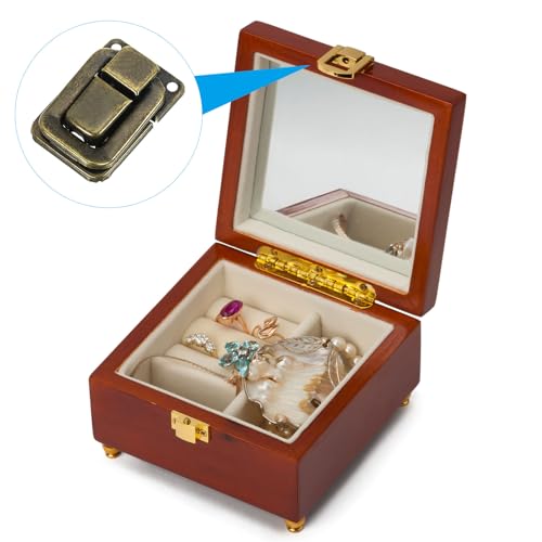 Image of PATIKIL Toggle Catch Lock 1.4 inch x 0.9 inch, 24 Pack Metal Buckle Hasp Lock Latch Clasp for Jewelry Box Wooden Case Decoration, Bronze