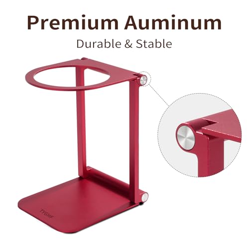 Image of Pour Over Coffee Maker Stand,Foldable Portable Electric Espresso Machine Stand,Holder for Coffee Grinder,Universal Dripper,V60 Dripper,Travel Coffee Maker, Press Round&Red