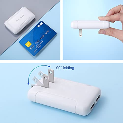 Usb Wall Plug, Excgood Flat Usb Wall Charger Smart Slim Usb Plug For Wall Outlet Compatible With Iphone 14 Pro Max/13/12/11/Xr/Xs/X, Galaxy A03S/A13/A12/S22/S21/S20/10/9/8, Webcam, 2-Pack,White #TOP3