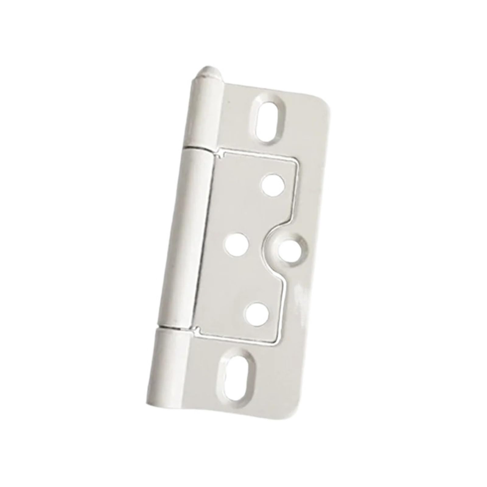 4pc Iron Flush Door Hinges for Cupboard Wardrobe Cabinet Louvre Doors Female Hinge for Door(White)