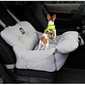 JACKO & CO - Premium Dog Car Seat & Booster Seat for Small & Medium Pets Under 30lbs, Puppies, Cats/Travel Carrier Bed & Bag, Front/Back Seat w/Clip-On Leash & Storage Pockets, Water Resistant (Grey) JACKO & CO – Premium Dog Car Seat & Booster Seat for Small & Medium Pets Under 30lbs, Puppies, Cats/Travel Carrier Bed & Bag, Front/Back Seat w/Clip-On Leash & Storage Pockets, Water Resistant (Grey)