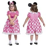 Disney Minnie Mouse Pink Minnie Adaptive Fancy Dress for Kids, Officially Licensed, Adaptive Accessibility Features for Easy Wear and On/Off, Includes Minnie Ears and Pink Dress, for Ages 4-6