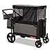 Foldable Wagon, Baby Stroller, Rolling Cart, Beach Cart, Outside Toys for Toddlers 1-3, Radio Flyer Atlas Stroller Wagon for Kids Ages 1+ Years, Gray