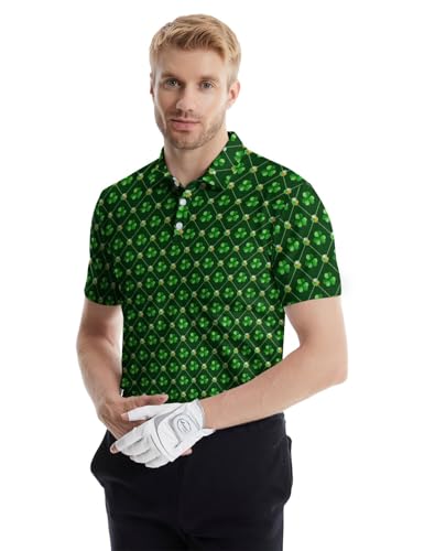 Mens Funny Golf Polo Shirts Short Sleeve Quick Dry Polo Shirts | Moisture Wicking Performance, Athletic Funny Golf Shirts, Funny Print, 4-way stretch miniatura 3