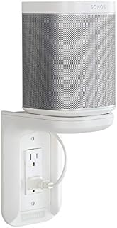 Sanus Outlet Shelf - Holds Any Device Up To 10lbs & Installs In Seconds - Includes Standard & Decora Style Outlet Covers & Integrated Cable Management Channel - Works For Sonos & Smart Home Speakers