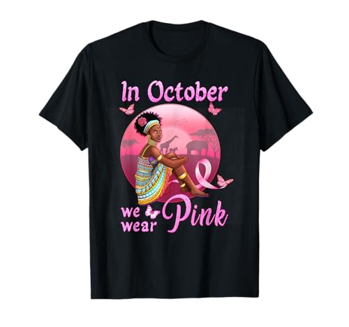 Breast Cancer Shirts for Black Women Blessed Pink Survivor Camiseta