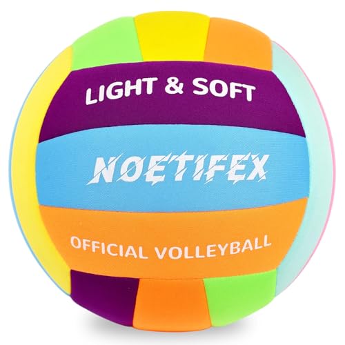 Noetifex Soft Volleyball-Super Soft Fabric Light Volleyball for Indoor Practice Safe and Quiet Kids...