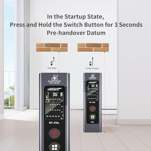 Laser Measurement Tool 50M/165Ft, Digital Laser Distance Meter with Type-C Rechargeable, M/in/Ft Unit Switching, Backlit LCD Display, Measure Distance/Pythagorean/Area/Volume