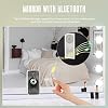 COOLJEEN Large Hollywood Vanity Mirror with Lights Bluetooth 18 Dimmable LED Bulbs, 3 Color Modes Lighted Makeup Mirror with USB Charging Port