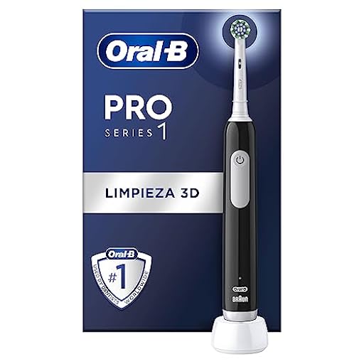 Oral-B Pro Series 1 Cepillo de Dientes Eléctrico con Mango Recargable y Cabezal, Diseñado por Braun - Negro | Ya disponible en tu tienda friki favorita! En mundofriki.es!