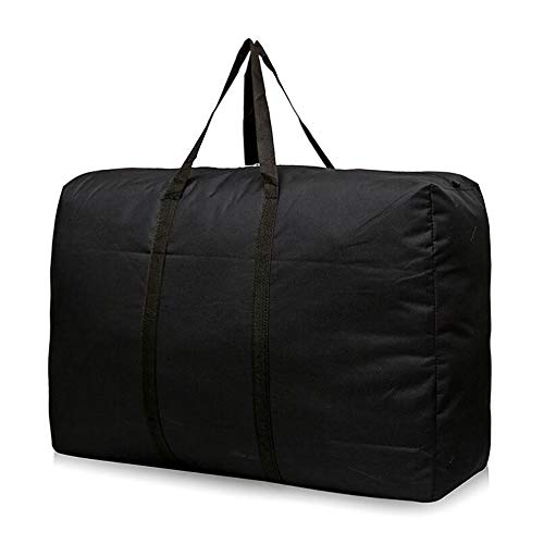 GCCLCF Storage Bags with Zips Duvet Storage Bag Large Underbed Storage Bags for Clothes Bedding Quilt Blankets Moving Comfortable and No-Smell Fabric Laundry BagsBlack
