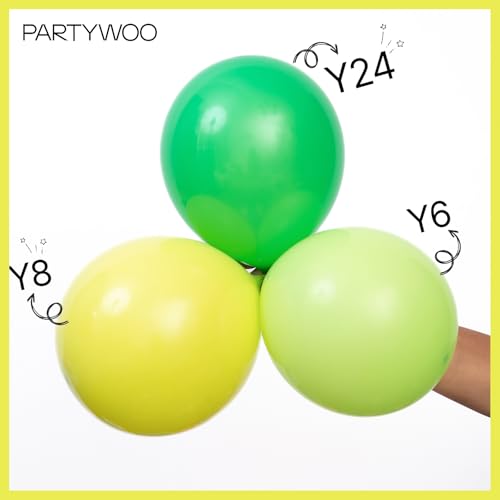 Image of PartyWoo Lime Green Balloons 50pcs Light Pastel Kelly Green Color 12 Inch