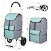 mfavour Carrito de Compras, Carro de Compra Multifuncional, Carrito Compra Plegable Push/Pull,...