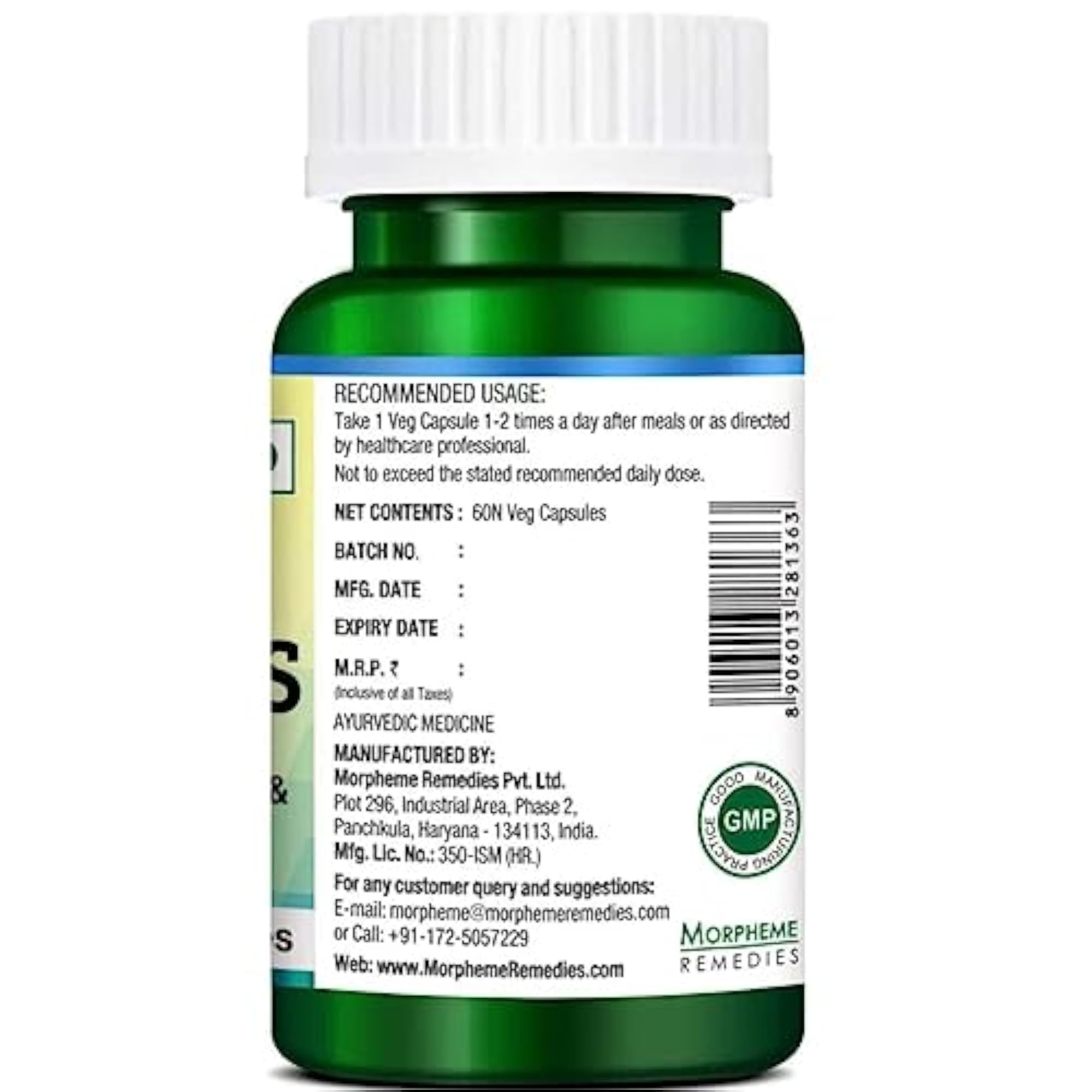 Morpheme Tribulus Terrestris 500mg Extract 60 Veg Caps - 6 Bottles