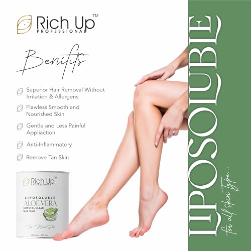 Image of Liposoluble Blueberry Crystal Clear Gel Wax, Normal Skin, 800ml, Painless Hair Removal with Vitamin C | Get 60 ml After Wex Oil & Gel And Facial Kit Free (Aloe Vera)