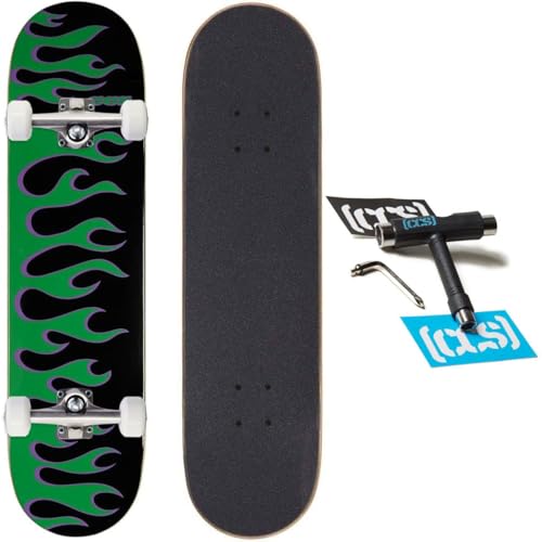 Image of [CCS] Skateboard Complete | Maple Wood | Professional Grade | Fully Assembled with Skate Tool & Stickers | Adults, Kids, Teens, Youth | Boys & Girls