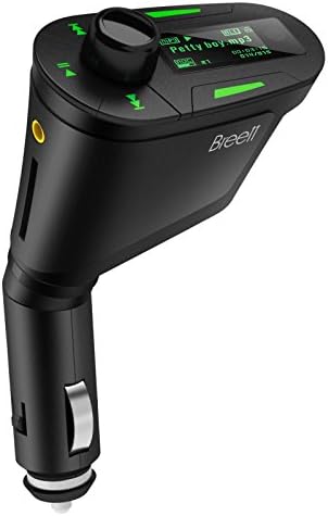 Usually Buy B00J5D1W3M Breett New 87.5-108 MHZ 360-Degrees Rotatable Green Light FM Car Transmitter with Multi-Functional Interfaces - Black