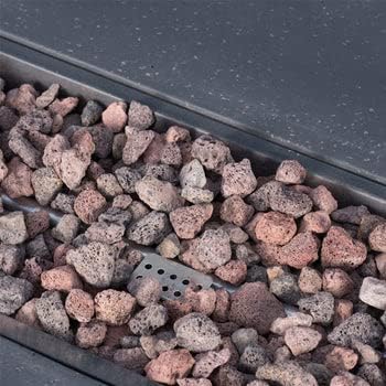 Outdoor Modern Propane/Gas Rectangular Fire Table/Heater with Tank Holder - 50,000 BTUs