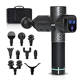 GESS Revolver Massagepistole, Tiefengewebe-Perkussionsmassagegerät zur Schmerzlinderung in Rücken, Nacken, Schultern und Beinen, mit 9 Aufsätzen, tragbar, ideal für Sportler und zur Muskelregeneration