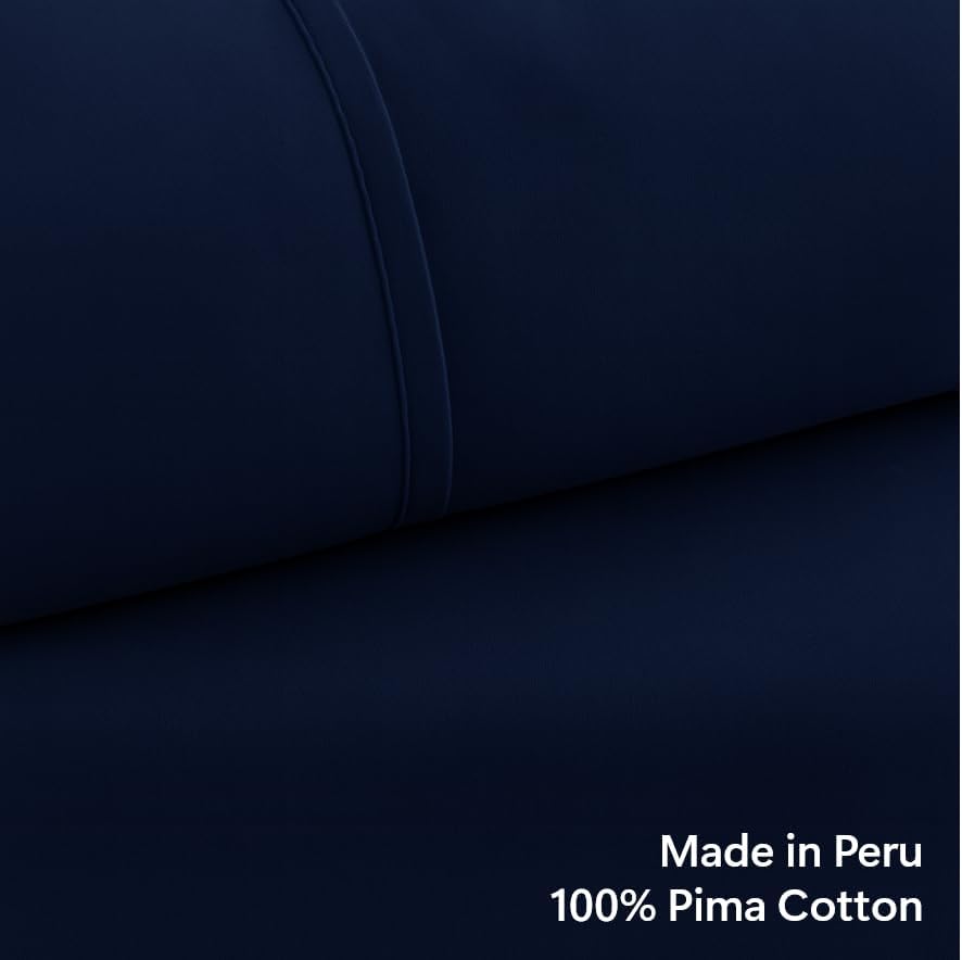 Miniatura 3 de Juego de sábanas Peru Pima de percal de 415 hilos, 100 % algodón Pima peruano