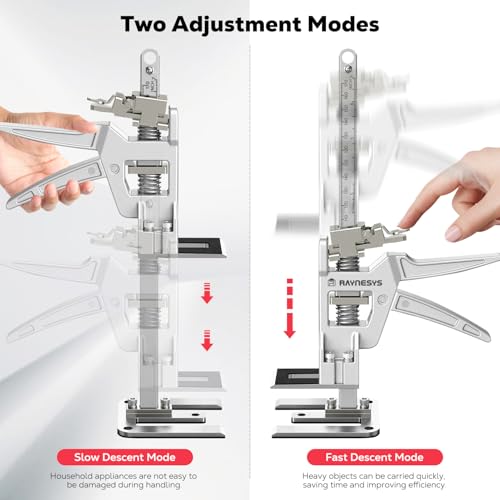 image for Raynesys Labor Saving Arm Jack 2 Pack, 12 Inch All-Metal Hand Lifting 