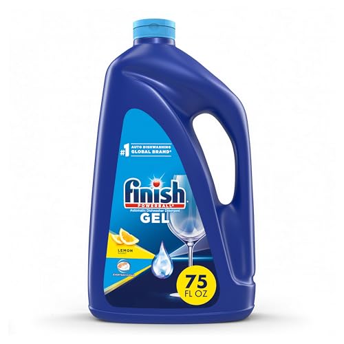 Finish Gel Liquid Dishwasher Detergent, Advanced Deep Cleaning Power Dish Soap, Fights Tough Stains,...