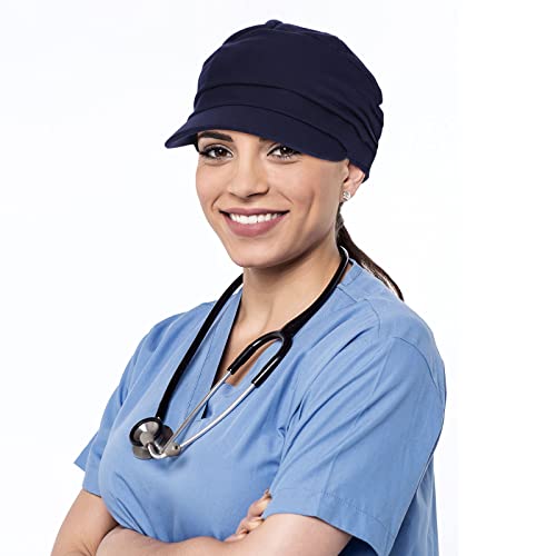 3 Pieces Women Newsboy Cabbie Cap Vintage Beret Hats For Women Cotton Peaked Hat Ladies Baseball Caps For Hair Loss Women (Black, Navy Blue, Wine Red) #TOP4