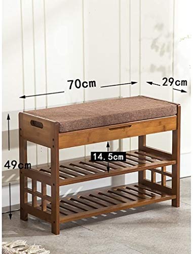 Étagère à chaussures bois massif banc de rangement entrée armoire