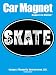 Figure Skate Word Car Magnet