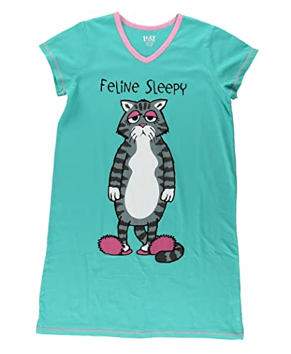 Lazy One Women's Nightgown, Funny V-Neck Sleep Shirt for Women, Novelty Pajama Tees3